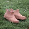 DDWRGD Women's Ankle Rain Boots Waterproof Cute Boots, Short Rain Boots for Women and Waterproof Garden Shoes for Outdoor Work (Pink,6.5-7) view 3