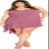 City Chic Women's Plus Size Cassie Asymmetrical Dress, Antique Rose, 14 view 1