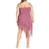 City Chic Women's Plus Size Cassie Asymmetrical Dress, Antique Rose, 14 view 2