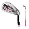 LXYBBN Junior Golf Club Irons for Kids, Single Graphite Shaft #7 Golf Iron, for Age 3-15 Right Handed Boys Girls (Pink for Girls,6-8Y) view 1