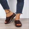 GERRIT 2024 SummerOrthopedic Sandals  Comfortable Orthotic Leather Wedges Slides Dressy Platform Heel Arch Support Slip Sandals (Brown,7.5-8) view 2