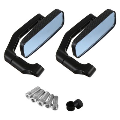 ULTECHNOVO 2pcs Aluminum Motorcycle Handlebar Rear View Mirrors Durable Side View Mirror with High Definition Vision Easy Installation for Motorcycle Enthusiasts