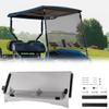 KEMIMOTO Golf Cart Windshield with Storage Basket Compatible with EZGO TXT 1995-2013, Foldable Replacement Windshield, Anti-UV and Impact Resistant Acrylic (Tinted), Patented Design view 1