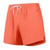 Lmdudan Women Casual Shorts Solid Elastic Waist Drawstring Shorts Lightweight Summer Beach Short Lounge Pants with Pockets Orange view 4
