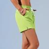 Lmdudan Women Casual Shorts Solid Elastic Waist Drawstring Shorts Lightweight Summer Beach Short Lounge Pants with Pockets Green view 4
