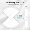 Manria Fashion Clothing Tape Double Sided, Strong Adhesive Clear Tape for Clothes, Body, and All Skin Shades (140 Strips) view 2