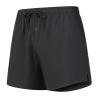 Lmdudan Women Casual Shorts Solid Elastic Waist Drawstring Shorts Lightweight Summer Beach Short Lounge Pants with Pockets Black view 3