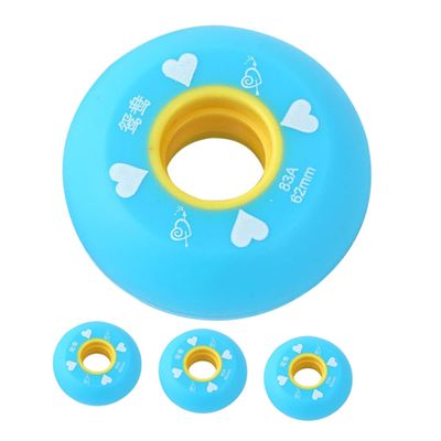 Anneome 4pcs Roller Skate Wheels Pu Rubber Replacement Wheels for Indoor and Outdoor Skating Stylish Design for Smooth Gliding and Stability