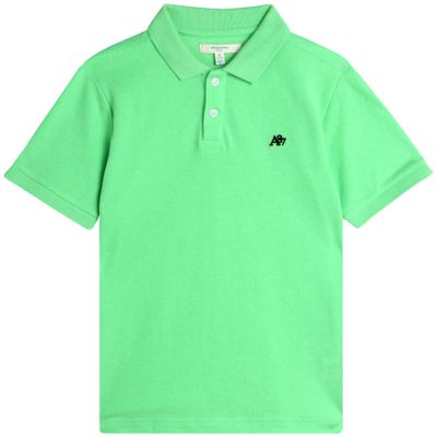 AEROPOSTALE Boys Polo Shirt - Soft Cotton Stretch Classic Fit Athletic Short Sleeve Collared Golf Polo Shirt for Boys, Size 14-16, Green
