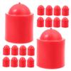 Mipcase 25pcs Billiard Cue End Protectors Rubber Covers for Pool Cues Snooker Rods Joint Protection Easy to Install Red Replacement Parts view 1