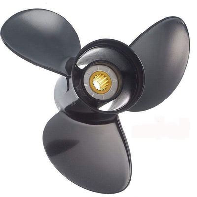 Rareelectrical New Aluminum Propeller Compatible with Johnson/Evinrude 2 Stroke 13 Spline 15 for Years 1974-2005 by 2111-093-11 Diameter 9.25 Pitch 11 Blades 3 Spline Tooth 13 Right Hand Rotation