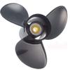 Rareelectrical New Aluminum Propeller Compatible with Johnson/Evinrude 2 Stroke 13 Spline 15 for Years 1974-2005 by 2111-093-11 Diameter 9.25 Pitch 11 Blades 3 Spline Tooth 13 Right Hand Rotation view 1