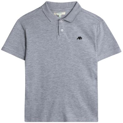 AEROPOSTALE Boys Polo Shirt - Soft Cotton Stretch Classic Fit Athletic Short Sleeve Collared Golf Polo Shirt for Boys, Size 10-12, Grey