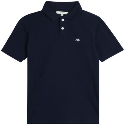 AEROPOSTALE Boys Polo Shirt - Soft Cotton Stretch Classic Fit Athletic Short Sleeve Collared Golf Polo Shirt for Boys, Size 14-16, Navy