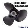 Rareelectrical New Aluminum Propeller Compatible with Yamaha 2 Stroke 10 Spline 30 9.9-35 Hp for Years 1983-2002 by Part Number 9211-099-11 Diameter 9.9 Pitch 11 Blades 3 Right Hand Rotation view 2