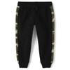 The Children's Place,Boys,Active Fleece Jogger Pants,Black/Camo,Small view 1