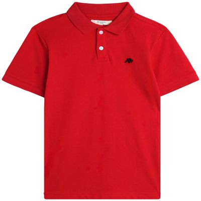 AEROPOSTALE Boys Polo Shirt - Soft Cotton Stretch Classic Fit Athletic Short Sleeve Collared Golf Polo Shirt for Boys, Size 10-12, Red