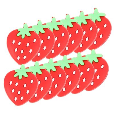 BRIGHTFUFU 12pcs Strawberry Shape Tennis Racket Dampener Silicone Vibration Absorbers Rackets Easy to Use Lightweight Shock Absorbers for Players and Fans