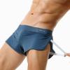Wayonge Mens Boxers Shorts with Mesh Inner Thongs Breathable and Quick Dry Men Sports Underwear Boxer Briefs (Blue,Medium) view 3