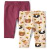 The Children's Place,Baby Girls,and Newborn Knit Pull On Pants,Harvest Print 2-Pack,3 Months,6 Months view 1