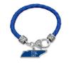 From the Heart Memphis Tigers State of Mine Blue Leather Bracelet Jewelry Gift Licensed, Standard, Silver view 1