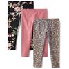 The Children's Place,Girls,Assorted Everyday Pull On Leggings,Floral/Mauve/Gray 3-Pack,Medium view 1