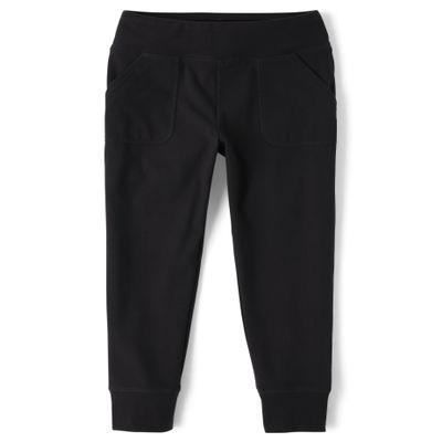 The Children's Place,Girls,Knit Active Sweatpants,Black,Medium
