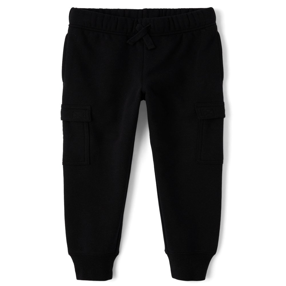 The Children's Place,Boys,Active Fleece Jogger Pants,Black Cargo,XX-Large