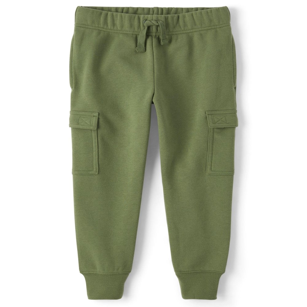 The Children's Place,Boys,Active Fleece Jogger Pants,Olive Cargo,Small