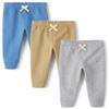 The Children's Place,Baby Boys,and Toddler Fleece Jogger Pants,Blue/Brown/Grey 3-Pack,6 Months,9 Months view 1