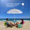 Manufacturers' Select ITC Beach Table and Umbrella with Sand Bar Auger Post. Beach Accessory, Yard, Campground, Glamping, in and Out of The Water (Aqua Blue w/ 31" Sand Bar) view 3