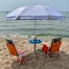 Manufacturers' Select ITC Beach Table and Umbrella with Sand Bar Auger Post. Beach Accessory, Yard, Campground, Glamping, in and Out of The Water (Aqua Blue w/ 31" Sand Bar) view 4