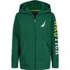 Nautica Boys' Long Sleeve Fleece Full Zip Hoodie, J-Class Evergreen, 18-20 view 1