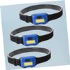 Hoement 3pcs Led Headlamp for Outdoor Activities Lightweight Running and Camping Headlight Durable Blue Design Without Battery for Jogging Fishing Hiking view 3