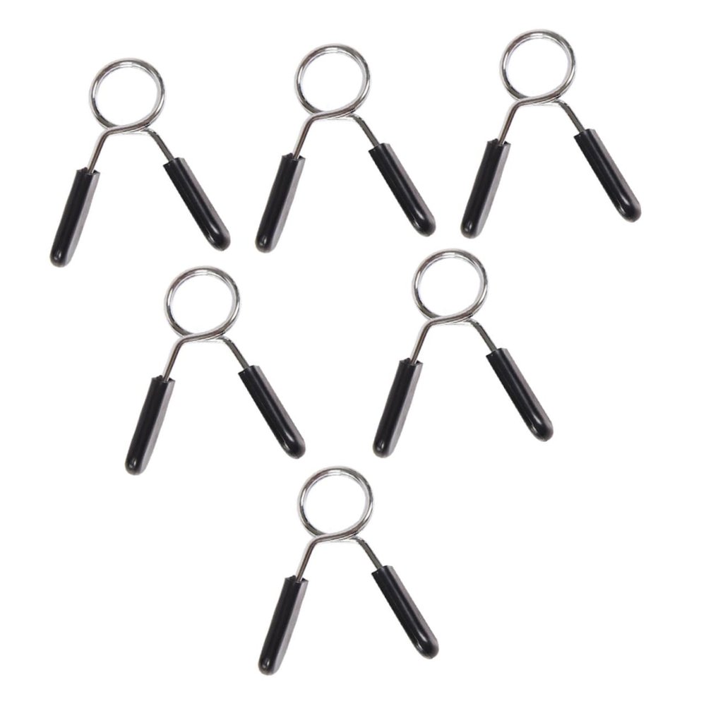 balacoo 6pcs Barbell Spring Clip Collars for Weightlifting Secure Dumbbell and Barbell Clamps Easy Release Weight Clips with Superior Grip for Safe Workouts