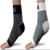 SB SOX - 2 Pairs Plantar Fasciitis Compression Socks (Black, Large + White, Large) view 1