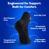 SB SOX - 2 Pairs Plantar Fasciitis Compression Socks (Black, Large + White, Large) view 2