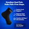 SB SOX - 2 Pairs Plantar Fasciitis Compression Socks (Black, Large + White, Large) view 3