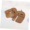 Outanaya 2pcs Three Finger Protective Gear for Cowhide Glove for Recurve Shooting Fit for Left and Right Hand Lightweight and Portable Design Brown view 4