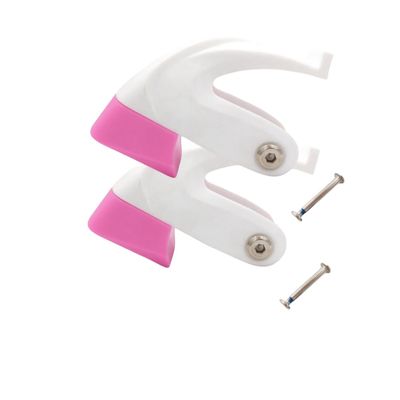 HWHXCZYH Roller Skate Stoppers - 2 Pack Durable Inline Skate Brake Pads for Kids and Adults - Easy to Install Replacement Brakes for Rollerblades (Fits 6mm Axle & 0.98" Stopper Base) (White Powder)