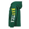 Nautica Boys' Long Sleeve Fleece Full Zip Hoodie, J-Class Evergreen, 14-16 view 2