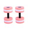 Mipcase 2pcs Pink Eva Water Dumbbells for Pool Aerobics Lightweight Aquatic Exercise Hand Bars for Water Resistance Workouts Flexibility Training view 1