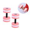 Mipcase 2pcs Pink Eva Water Dumbbells for Pool Aerobics Lightweight Aquatic Exercise Hand Bars for Water Resistance Workouts Flexibility Training view 2