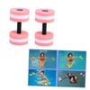 Mipcase 2pcs Pink Eva Water Dumbbells for Pool Aerobics Lightweight Aquatic Exercise Hand Bars for Water Resistance Workouts Flexibility Training view 4