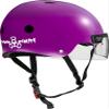 Triple Eight The Certified Sweatsaver Helmet with Visor for Roller Derby, Skateboarding and BMX, Purple Glossy, L/XL view 3