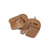 BRIGHTFUFU 2pcs Cowhide Arrow Finger Glove for Recurve Archery Protective Gear for Hunting Comfortable Three Finger Design Lightweight and Portable Brown