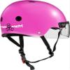 Triple Eight The Certified Sweatsaver Helmet with Visor for Roller Derby, Skateboarding and BMX, Pink Glossy, L/XL view 3