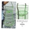 GOOHOCHY 3pcs Mesh Fishing Net Durable Crab Lobster Catching Tool Large Green Fishing Accessory for Outdoor Use Portable and Easy to Store view 3