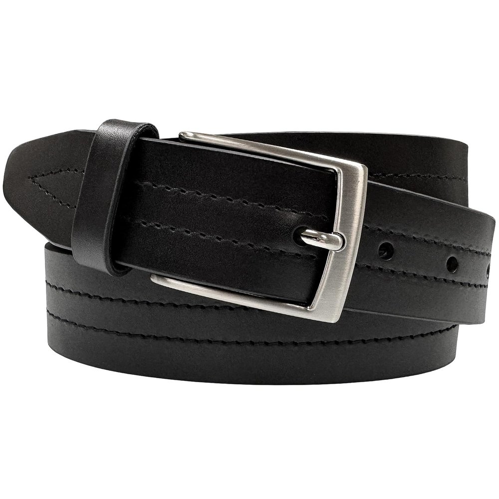 3581104 Men's Leather Belts One Piece 100% Genuine Leather Classic Casual Dress Belt (Black, 38)