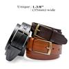 3581104 Men's Leather Belts One Piece 100% Genuine Leather Classic Casual Dress Belt (Black, 38) view 2